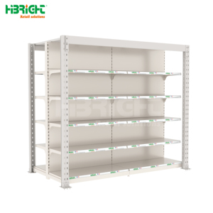 Estantes metálicos de supermercado de doble cara de estilo americano de servicio pesado personalizados - Product Image 5