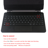 Nouveau clavier intelligent sans fil BT avec pavé tactile pour iPad Pro 1/2/3/4 et Air 4/5/10.9'' Interface USB-C Rétroéclairage 7 couleurs