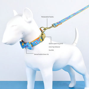 Anpassbares Haustierhalsband-Leinen-Set mit hängendem Reisetaschen-Mülls ack Spender Drool-Stoff-Zubehörst reifen OEM Service Bulk - Product Image 3