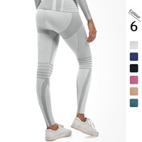 Leggings de yoga sans couture de haute qualité, taille haute, extensibles dans 4 directions, pour la course et l'entraînement, avec effet ventre plat, pantalon de sport et de fitness