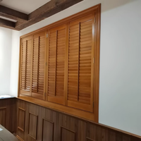 Porte pliante en bois massif à 4 panneaux avec persiennes réglables, sur mesure pour placard ou balcon