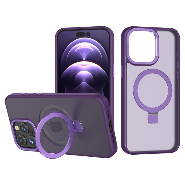 Premium Magnetic Case Compatible with Magsafe Translucent PC Back TPU Soft Edge Phone Case for iPhone 13 14 Pro Max