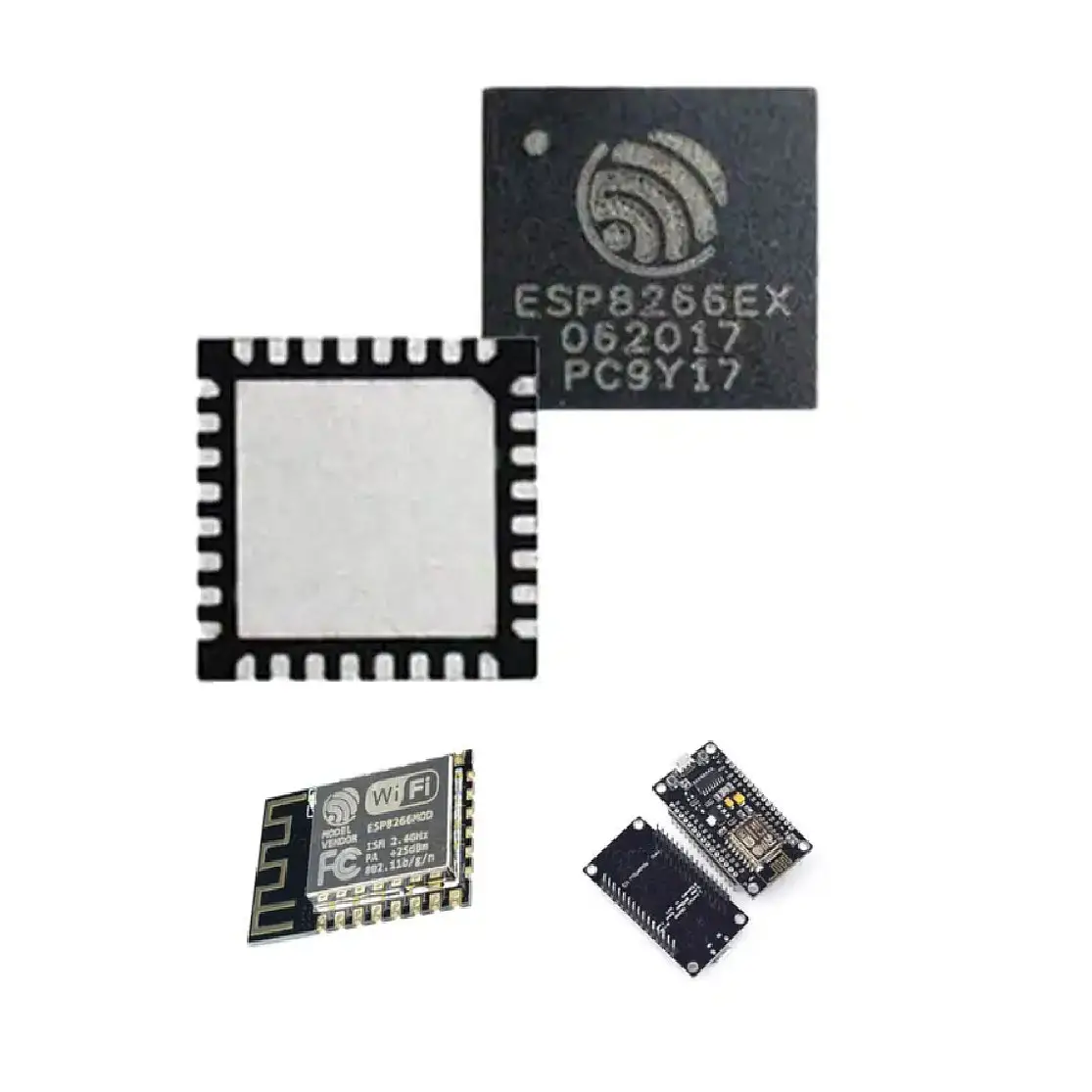 THJ ESP8266 ESP32 BOM 목록 IC ESP8266EX ESP 8266 RF TXRX + MCU 와이파이 32VFQFN for NodeMcu ESP8266 와이파이 모듈 보드