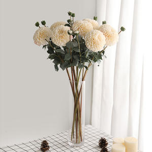 Crisantemo di dalia rosa bianco di seta artificiale di alta qualità per matrimonio speciale di san valentino laurea floreale - Product Image 2
