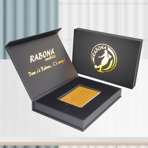 Tùy chỉnh màu đen hình dạng cuốn sách cứng nhắc bao bì các tông từ tín dụng VIP thẻ Hộp Quà Tặng Bao bì với chèn - Product Image 1