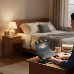 Table pliable pour ordinateur portable, table de bureau avec souris, plateau en alliage d'aluminium pour le petit-déjeuner, le voyage et la maison, 1 pièce - Product Image 2