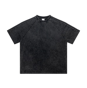 เสื้อยืดแขนยาวผ้าฝ้าย100% โอเวอร์ไซส์สำหรับผู้ชายเสื้อยืดสตรีทแวร์สีเรียบเฮฟวี่เวท - Product Image 1