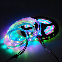 Bande LED adressable RGB XINGLIGHT WS2812B 30 LED/m avec SMD 5050, contrôle par application, indice de protection IP65, DC12V