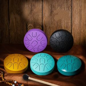 Nouvel arrivage : Tambour à langue en acier de quatre pouces à neuf tons, en Do, instrument de percussion convivial pour débutants, idéal pour la méditation et la pratique - Product Image 5