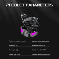 Auriculares Bloodthooth TWS, Auriculares Inalámbricos, Auriculares para Juegos con Dispositivo de Escritorio 5 Ai, Auriculares Estéreo Intrauditivos