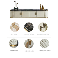 Ensemble de meuble TV et table basse pour salon moderne, meubles en bois personnalisés pour appartement et maison