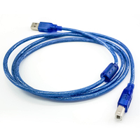 10M Pabrik Dijual Panas 2.0 Usb Perisai Kabel Printer KVM Data Kawat Biru Di Saham USB 2.0 Printer kabel-Laki-laki untuk B-Pria Kabel