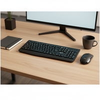 Ensemble clavier et souris sans fil Havit Kb265Gcm pour ordinateur de bureau, 2,4 GHz, Teclado Y Mouse Inalambrico