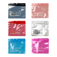 Sachet refermable transparent en PE avec fermeture éclair et option de logo personnalisé, emballage de qualité alimentaire pour faux cils et accessoires de nail art
