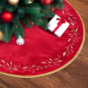 Nouvelle arrivée jupe d'arbre <span class=keywords><strong>de</strong></span> noël rouge arbre <span class=keywords><strong>de</strong></span> noël <span class=keywords><strong>pied</strong></span> couverture père noël arbre <span class=keywords><strong>de</strong></span> noël tapis tapis <span class=keywords><strong>de</strong></span> base décoration pour intérieur - Product Image 3