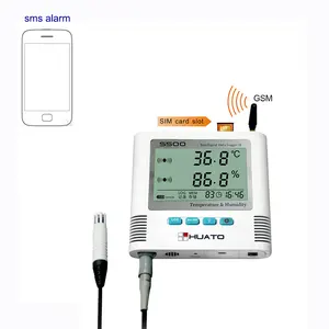 Registrador de datos de temperatura de alarma de sms móvil compatible con tarjeta SIM