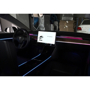 Kit de Luces Ambientales Interiores Personalizadas para Tesla Model 3 2019-2020, Lámpara LED Symphony para el Tablero y las Puertas, Luz Ambiental de Fábrica - Product Image 2