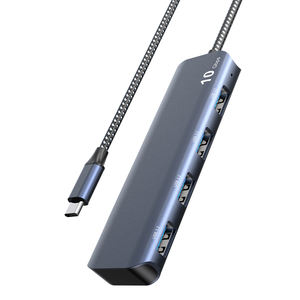 Estación de acoplamiento tipo C transfronteriza Adaptador de transferencia de datos de 10Gbps 4 puertos <span class=keywords><strong>USB</strong></span> 3,<span class=keywords><strong>2</strong></span> <span class=keywords><strong>Gen</strong></span> <span class=keywords><strong>2</strong></span> HUB 4 en 1 Divisor de <span class=keywords><strong>USB</strong></span>-C - Product Image 3