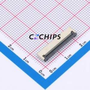 XW0520012-340R-001 FFC/FPC Connector SMD,P=0.5mm,Horizontal Mount Connector Flip Cover Type Bottom Contact 34P 0.5mm - Product Image 1