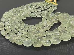 Émeraude russe naturelle dégringolée perles d'émeraude russe ovales forme pépites émeraudes naturelles produit en vrac fait à la main - Product Image 4