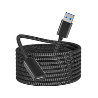 Kabel ekstensi perempuan USB3.0 5Gbps Tipe C 3A pengisian cepat jaket nilon pabrik Sale-1m/2m/3m tersedia 5m untuk printer