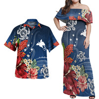 Png Design Vêtements 50e Indépendance Robes Grande Taille Chemise Png Ensembles de Tenues pour Couple