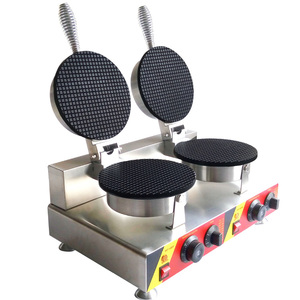 Máquina Comercial Eléctrica Giratoria para Hacer Waffles de Burbuja y Conos de Crepe, Antiadherente, Venta al por Mayor de Fábrica - Product Image 5