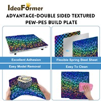 Revêtement imprimable double face PEW + PES utilisé pour Bambu Lab X1 P1P A1 257mm * 257mm 3d Printer Parts Hotbed