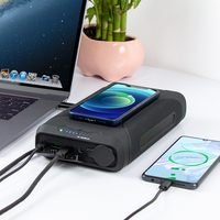 Banco de energía solar para exteriores, cargador de teléfono móvil inalámbrico 72AH con USB C, carga rápida de 60W para Mac, venta al por mayor