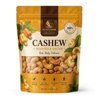 Op maat gemaakte logo cashewnoten ziplock stand-up pouch zak voedselveilige aluminiumfolie mylar snackverpakking
