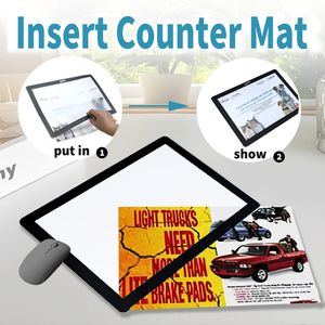 Tapete Personalizado para Mostrador con Ventana Extraíble para Insertar Póster, Tapete de Exhibición de PVC y Goma para Mostrador de Tienda Minorista - Product Image 1