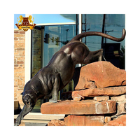 Statues d'animaux modernes en métal, décor de jardin extérieur, Sculpture de taille réelle en Bronze, Sculpture de léopard et de tronc d'arbre