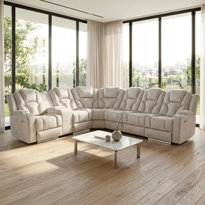 Sofá Esquinero Modular Eléctrico Reclinable con Reposacabezas con Movimiento y Luz LED para Cine en Casa, Diseño Moderno - Product Image 6