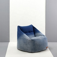 Denim stoff cube design sitzsack sofa abdeckung