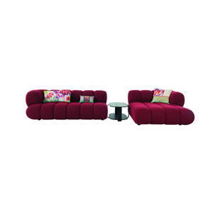 Sofá italiano minimalista de peluche, conjunto de muebles de tela, sofá de asiento intermedio, sofá de ocio, Villa, sofás modernos de lujo para sala de estar - Product Image 5