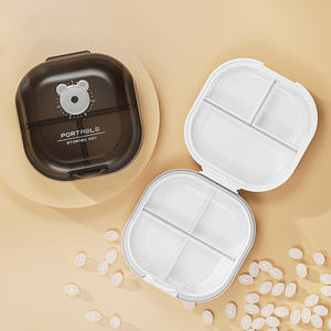 Caja de medicamentos portátil dividida, mini caja pequeña para empacar tabletas, caja sellada para almacenar medicamentos en cápsulas para siete días - Product Image 3
