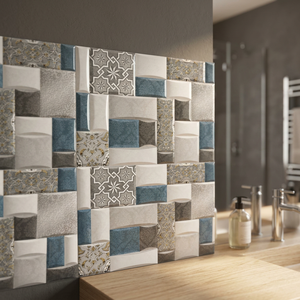 Perforadora digital en relieve Azulejos de pared de cerámica de elevación 3D 12x24 pulgadas 30x60cm 300x600mm Producción de fábrica de cerámica India - Product Image 2