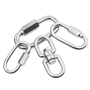 Eight Directions Stainless Steel Quick Connectors Rotating Ring 3.5-32 Climbing Equipment - Product Image 1