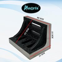ASSORTS Plaque d'angle rainurée à nervures en fonte de grain, anti-tension, petite taille 2-1/8" X 3" X 2-1/8" 75 X 55, Garantie 3 ans