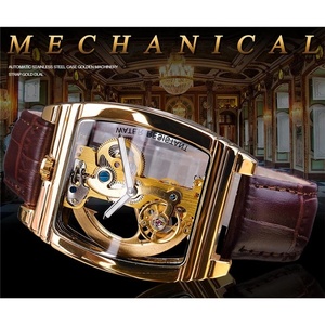 SHENHUA 9870L Transparent Skeleton Mechanical Dress <strong>Watch</strong> Men Top Brand SHENHUA Gold Wrist <strong>Watch</strong> <strong>Automatic</strong> <strong>Self</strong> <strong>Winding</strong> - Product Image 1