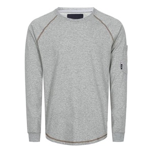Maglietta da Lavoro <span class=keywords><strong>Serie</strong></span> Heather in Cotone 6oz Resistente alle Fiamme NFPA2112 CAT2 Ignifuga con Collo a Girocollo Elastico in Filo di Aramide - Product Image 2