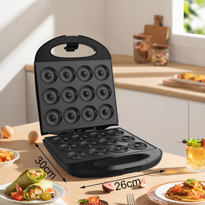 Máquina para hacer donas eléctrica de 12 orificios antiadherente para uso doméstico - Product Image 2