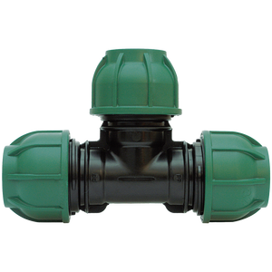 Connecteur de tube en T à 90 ° HDPE 10 PN 110mm Longueur 30mm Taille BSPT Surface galvanisée standard NPT Filetage pour eau lisse - Product Image 1