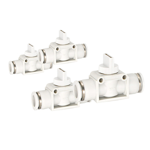 HVFF-Conector de manguera de aire de plástico, Conector de tubo de PU recto y reductor de conexión rápida, control de flujo, válvula de mano, Ajuste neumático - Product Image 3