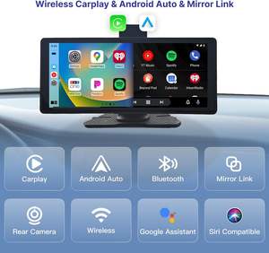 Màn hình cảm ứng IPS Carplay 10.26 inch mới nhất, camera hành trình ô tô không dây Apple Carplay di động, camera trước + sau 4K 1080P - Product Image 4