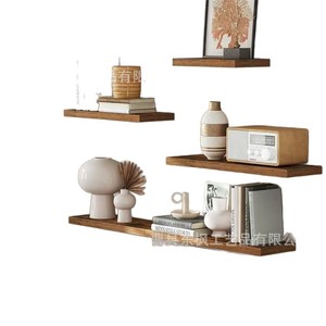 Wooden Wall Mounted Floating <b>Shelf</b> Rectangle Solid Wood Storage <b>Rack</b> For Living Room Home Decoration - Product Image 1