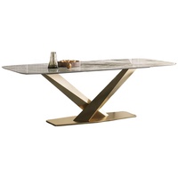 Table à Manger Moderne Style Nordique Luxe Léger Table à Manger en Marbre Ardoise Minimaliste Italienne pour Maison avec Chaises
