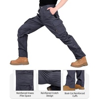 Celana Cargo Anti Air FR Stretch Ringan Bahan Ripstop Model Santai Tahan Api Dilengkapi Penguatan NFPA2112 CAT2 Celana Kerja Tukang Kayu