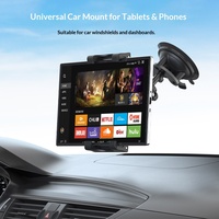 360 °   Support rotatif pour tablette et téléphone de voiture, fixation à ventouse pour tableau de bord, pare-brise, équipement de gym