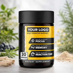 Capsule Nootropiche Alpha Brain, Migliorano Memoria, Concentrazione e Prestazioni Cognitive, con Vitamina B6, Integratore OEM per la <span class=keywords><strong>Salute</strong></span> Cerebrale degli Adulti - Product Image 1